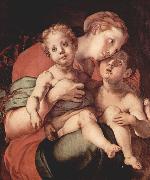 Jacopo Pontormo Madonna mit Johannes dem Taufer oil painting on canvas